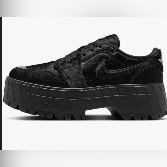 Nike Air Jordan 1 Low Brooklyn 'Black Pony' silver captoe platforms  size 9 new‎ - Picture 9 of 15